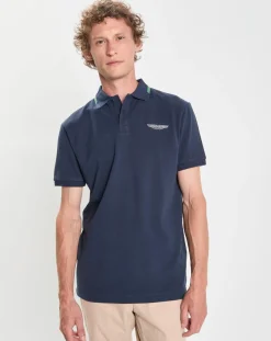 Polo Regular Fit Aston Martin Racing Détail Col bleu marine