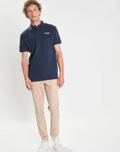 Polo Regular Fit Aston Martin Racing Détail Col bleu marine