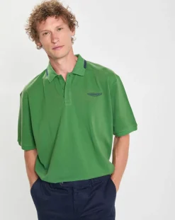 Polo Regular Fit Aston Martin Racing Détail Col vert clair