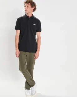 Polo Regular Fit Aston Martin Racing Colorblok noir/gris