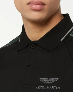 Polo Regular Fit Galon Aston Martin Racing noir