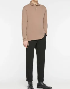 Polo Regular Fit Jersey beige foncé