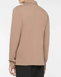 Polo Regular Fit Jersey beige foncé