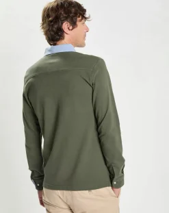 Polo Regular Fit manches longues kaki