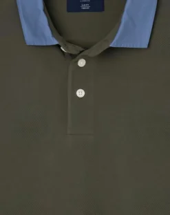 Polo Regular Fit manches longues kaki