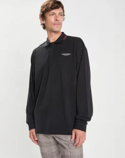 Polo Regular Fit manches longues Aston Martin Racing noir