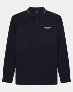 Polo Regular Fit manches longues Aston Martin Racing noir