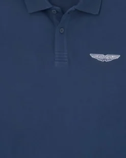Polo Regular Fit manches longues Aston Martin Racing bleu foncé
