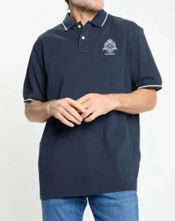 Polo Regular Fit piqué Blason bleu