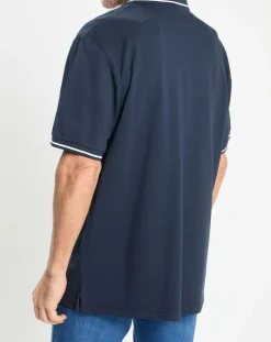 Polo Regular Fit piqué Blason bleu