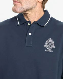 Polo Regular Fit piqué Blason bleu