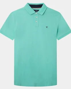 Polo Regular Fit uni piqué vert clair