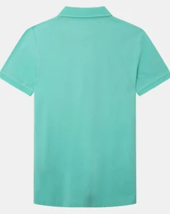 Polo Regular Fit uni piqué vert clair