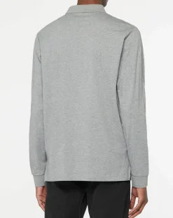 Polo Regular Fit zippé gris moyen