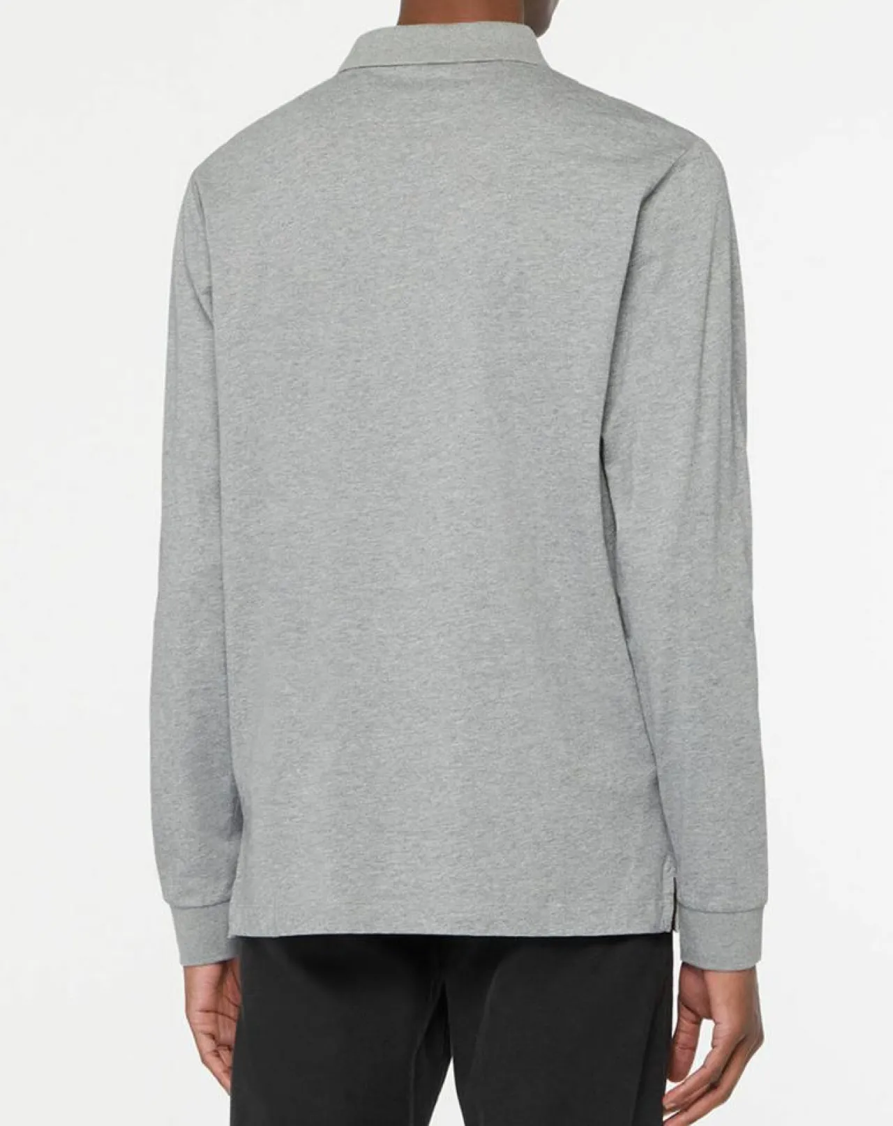 Polo Regular Fit zippé gris moyen