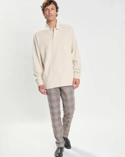 Polo Slim Fit en Jersey Rugby écru