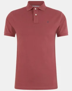 Polo Slim Fit manches courtes uni piqué rouge