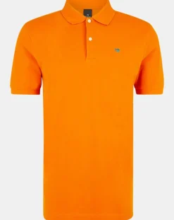 Polo Slim Fit piqué orange