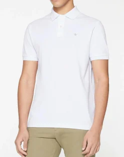 Polo Slim Fit uni blanc