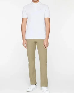 Polo Slim Fit uni blanc