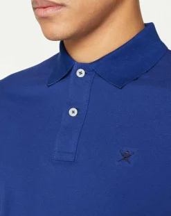 Polo Slim Fit uni bleu
