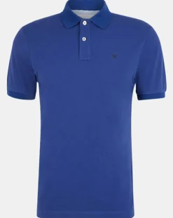 Polo Slim Fit uni bleu