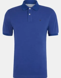 Polo Slim Fit uni bleu