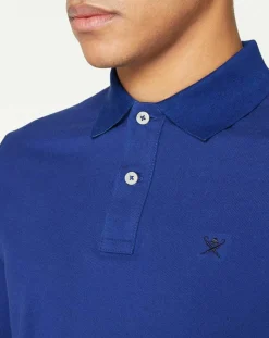 Polo Slim Fit uni bleu