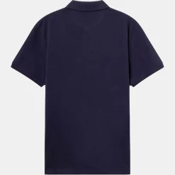 Polo Slim Fit uni Piqué bleu marine