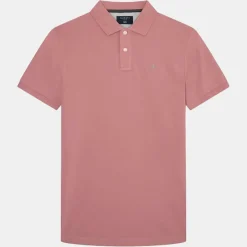 Polo Slim Fit uni Piqué rose