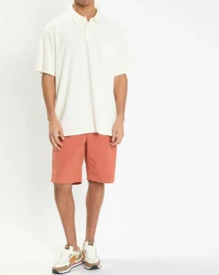 Polo Slim Fit uni éponge écru