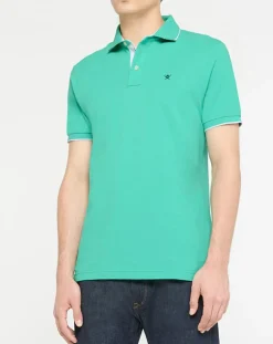 Polo Slim Fit vert moyen