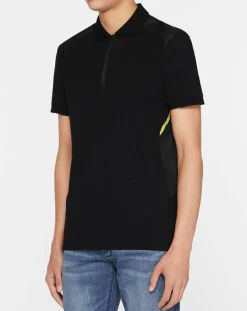 Polo Slim Fit zippé Aston Martin Racing body bisoter noir