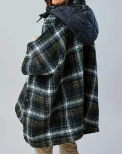 Poncho Tylan à carreaux noir
