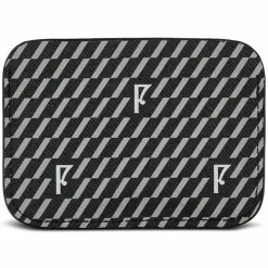 Porte-cartes en Toile enduite noir/gris - 7.5x10.5x0.5 cm