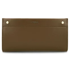 Portefeuille en Cuir Continental Lady M marron 18.5x9.5 cm