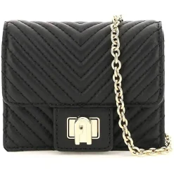 Portefeuille en Cuir Pop Star noir 11x9 cm