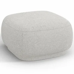 Pouf Linden Chenille argenté chiné - 65x65x39 cm