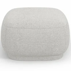 Pouf Linden Chenille argenté chiné - 65x65x39 cm