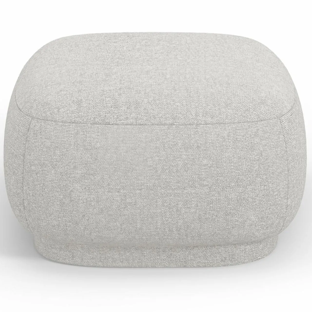 Pouf Linden Chenille argenté chiné - 65x65x39 cm