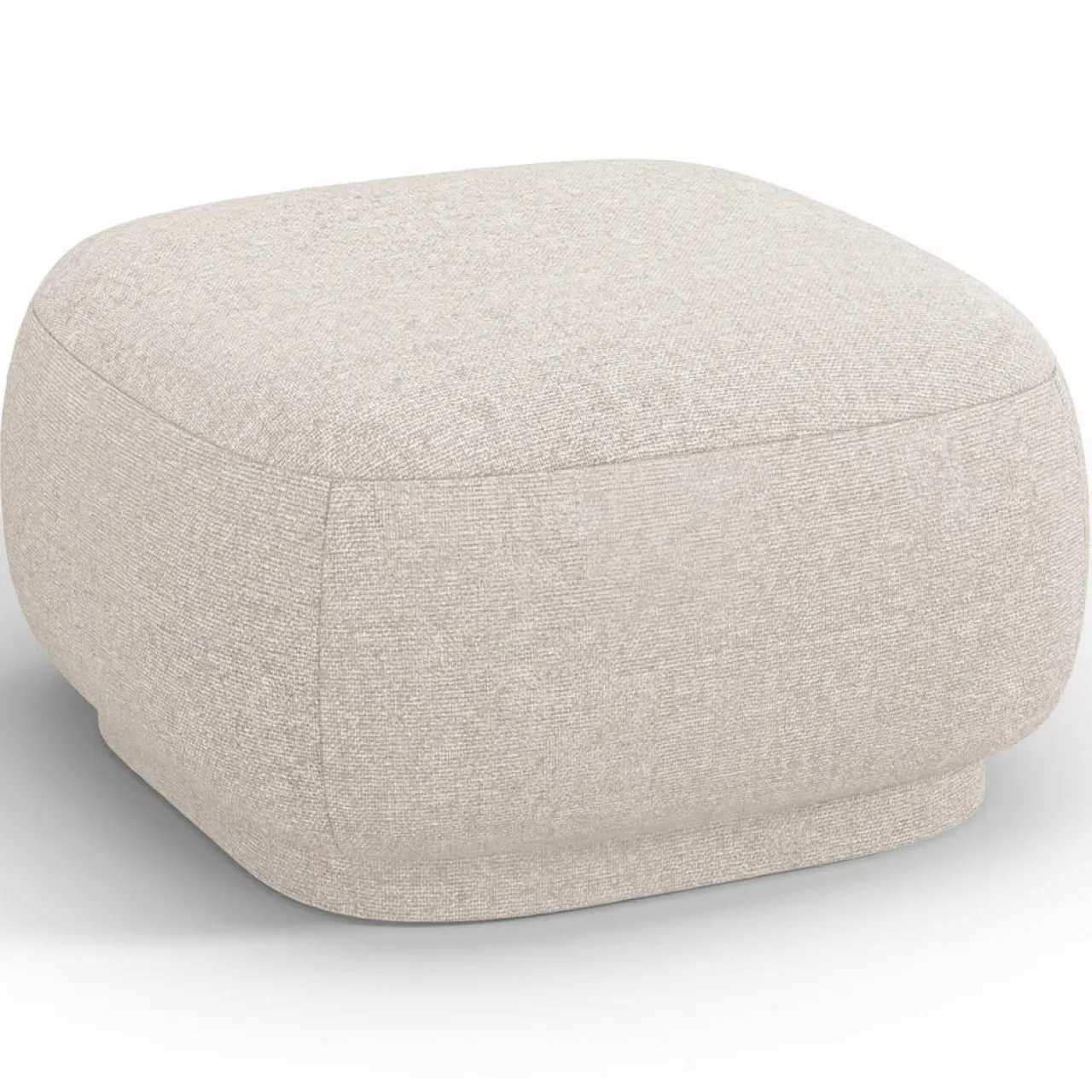 Pouf Linden Chenille beige - 65x65x39 cm