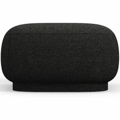 Pouf Linden Chenille noir - 65x65x39 cm