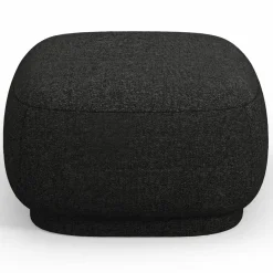 Pouf Linden Chenille noir - 65x65x39 cm