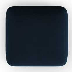 Pouf Velours Jasmin bleu roi - 75x75x36 cm
