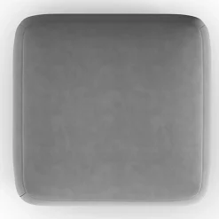 Pouf Velours Jasmin gris - 75x75x36 cm