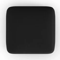 Pouf Velours Jasmin noir - 75x75x36 cm