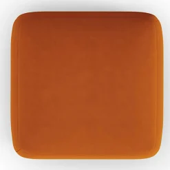 Pouf Velours Jasmin terracotta - 75x75x36 cm