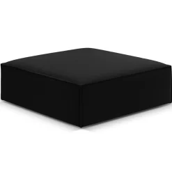 Pouf Velours Vanda noir - 100x80x36 cm