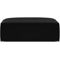 Pouf Velours Vanda noir - 100x80x36 cm