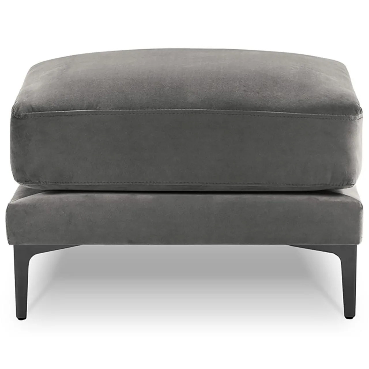 Pouf Velours Venus gris - 65x65x47 cm